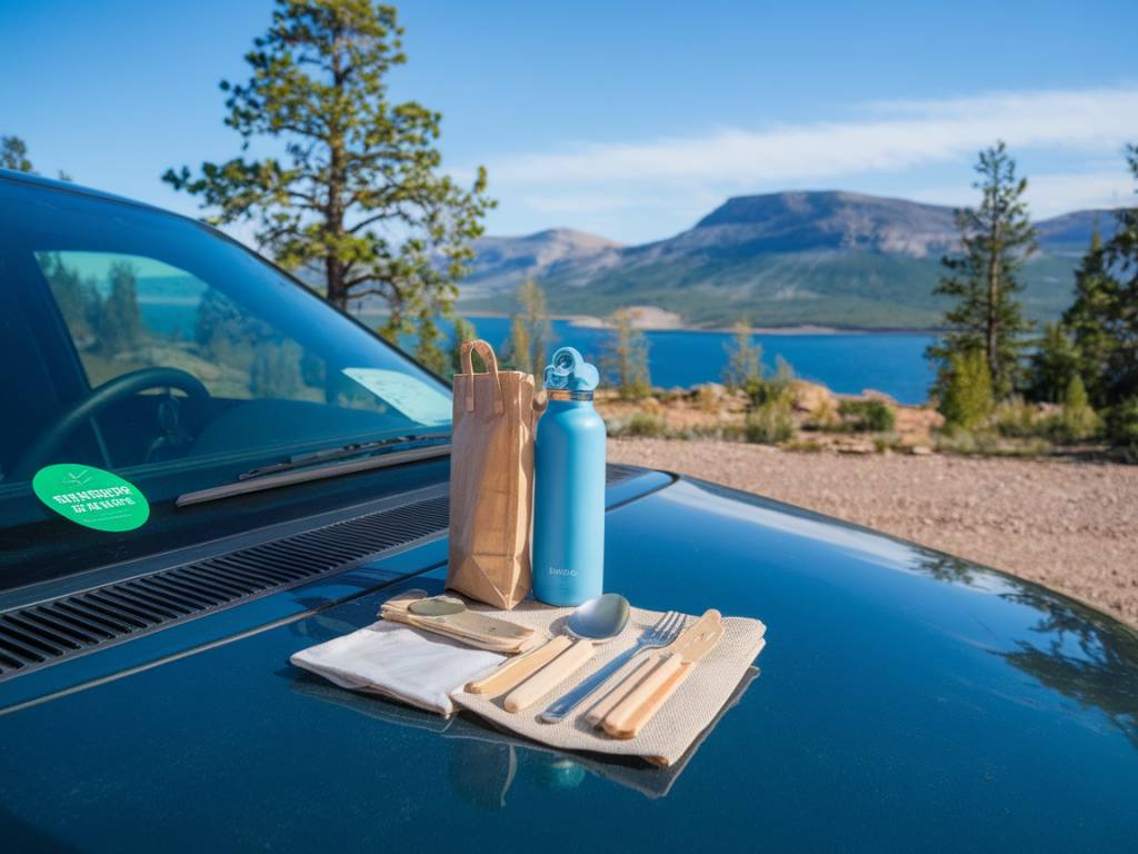 10 conseils pour un roadtrip zéro déchet en voiture ou à moto.